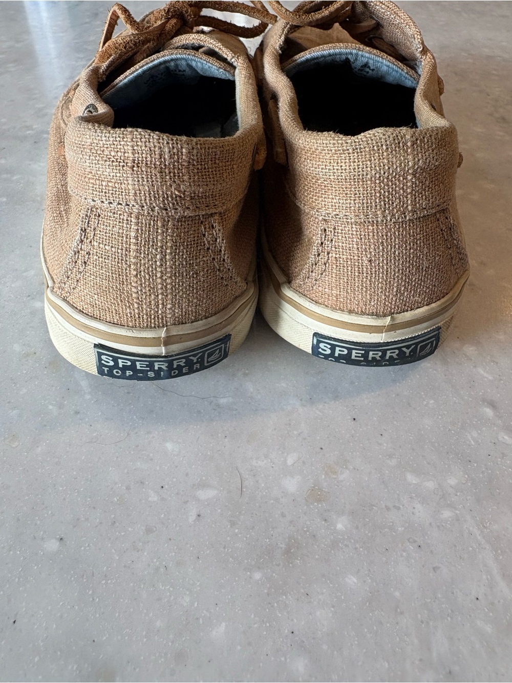 Sperry Women’s Tan Canvas Lace-Up Boat Shoes - Picture 3 of 5